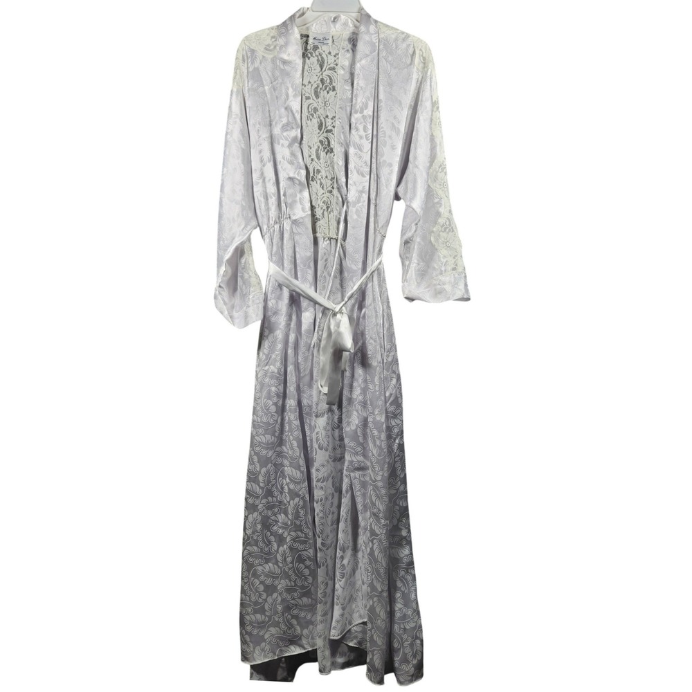 Miss Dior Robe White Jacquard Lace Trim Vintage Lingerie Womens M/L